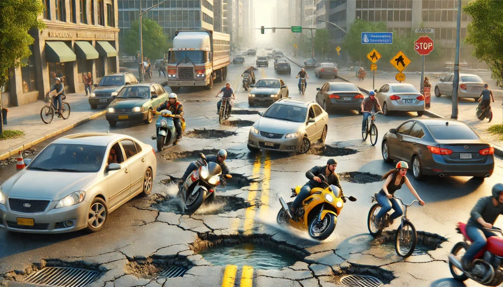 Los baches ¿Negligencia o Descuido? ESQUIVANDO BACHES
